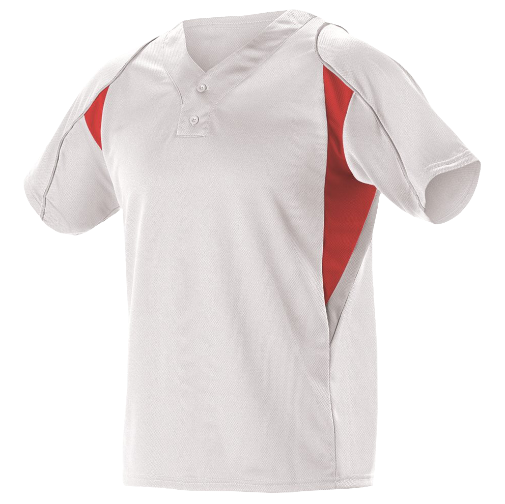 Details about   Alleson Athletic Baseball Two Button Henley Jersey A00011 