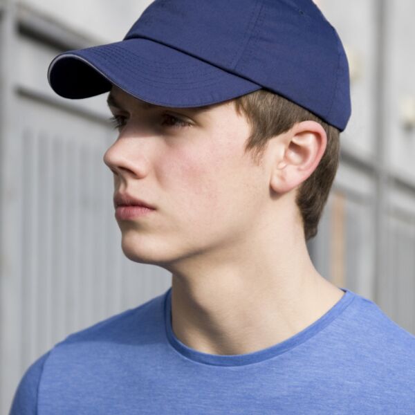 Unwashed Fine Line Cotton Cap With Sandwich Peak Thumbnail