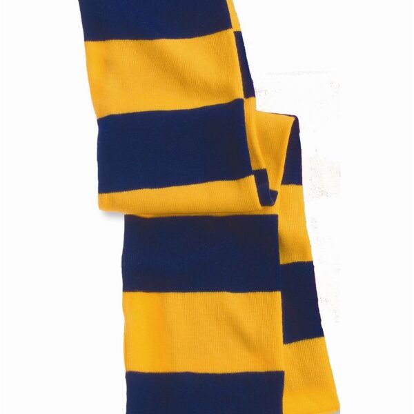 SEW N STITCHES = Rugby-Striped Knit Scarf Thumbnail