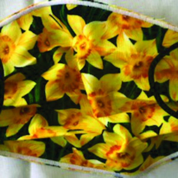 FACEMASK - NON-MEDICAL HOMEMADE MASK - DAFFODILS Thumbnail