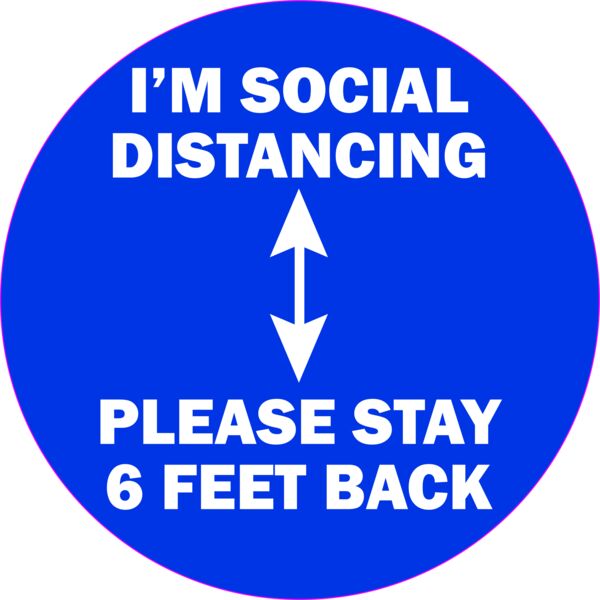 Social Distancing Sign 12" X 12" FLOOR DECAL Thumbnail