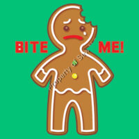 Ginger Bread Cookie Bite Me! Gildan ADULT Hoodie Design