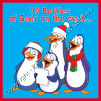 Penguins 99 Bottles of the Beer on the Wall - Gildan ADULT Hoodie Design