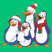 Penguins Singing Christmas Carols - GILDAN YOUTH Hoodie Design