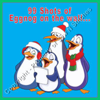 Penguins 99 Shots of Eggnog on the Wall - Gildan ADULY Hoodie Design