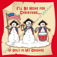 I'll BE HOME FOR CHRUSTMAS IF ONLY IN MY DREAMS GILDAN ADULT HOODIE Design