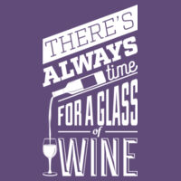 THERE'S ALWAYS TIME FOR A GLASS OF WINE - Anvil - Women’s Lightweight Hooded Long Sleeve T-Shirt - 887L Design