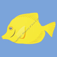 YELLOW TANG - Sew N Stitches DryBlend ® 50 Cotton/50 Poly T Shirt Design