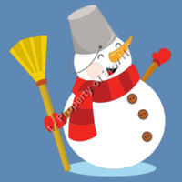 SNOWMAN WITH BUCKET HAT AND BROOM- Sew N Stitches - Core Fleece Pullover Hooded Sweatshirt Design