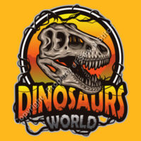 DINOSAURS WORLD - Sew N Stitches YOUTH DryBlend ® 50 Cotton/50 Poly T Shirt Design