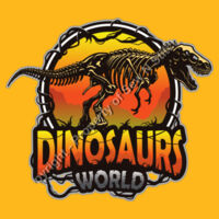 DINOSAURS WORLD FULL DINOSAUR - Sew N Stitches DryBlend ® 50 Cotton/50 Poly T Shirt Design