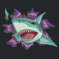 SHARK COMING THROUGH SHIRT LC - Sew N Stitches - Silk Touch™ Polo  Design