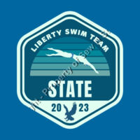 LIBERTY STATE SWIM  Team shirt - Gildan Heavy Blend Crewneck Sweatshirt Design