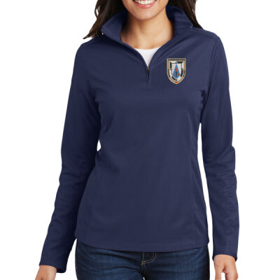 SDHS Ladies Pinpoint Mesh 1/2 Zip Thumbnail