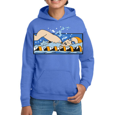 Swimming Gildan YOUTH Hoodie Thumbnail