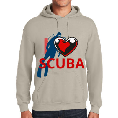 I Love SCUBA with large heart.  Thumbnail