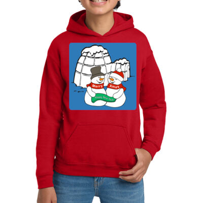 Igloo and Snow Couple Gildan YOUTH Hoodie Thumbnail