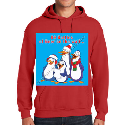 Penguins 99 Bottles of the Beer on the Wall - Gildan ADULT Hoodie Thumbnail