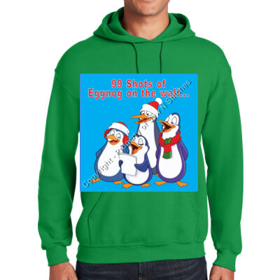Penguins 99 Shots of Eggnog on the Wall - Gildan ADULY Hoodie Thumbnail