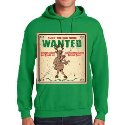 RUDY THE RED NOSE WANTED FOR HIGH CRIMES AND MIDEMEANORS - GILDAN ADULT HOODIE Thumbnail
