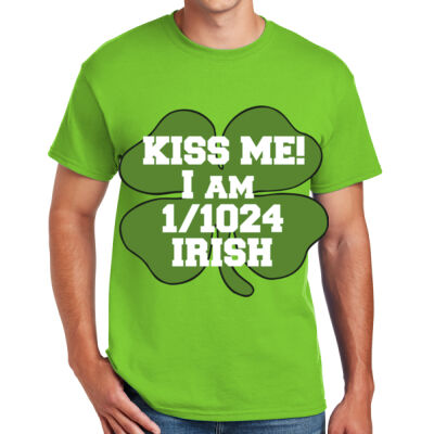 KISS ME! i AM 1024 IRISH SHAMROCK GILDAN DYBLEND T-SHIRT Thumbnail