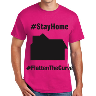 STAY HOME FLATTEN THE CURVE - STAY HOME FLATTEN THE CURVE BLACK HOUSE W/O BACKGROUND Thumbnail