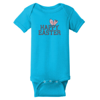 HAPPY EASTER EARS - Infant Short Sleeve Baby Rib Bodysuit Thumbnail
