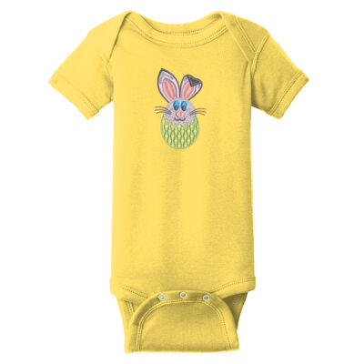 EASTER BUNNY EGG - Infant Short Sleeve Baby Rib Bodysuit Thumbnail