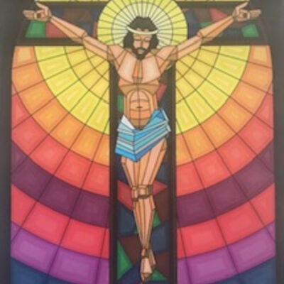 JESUS STATIC WINDOW CLING CLEAR - 27"H BY 18"W Thumbnail