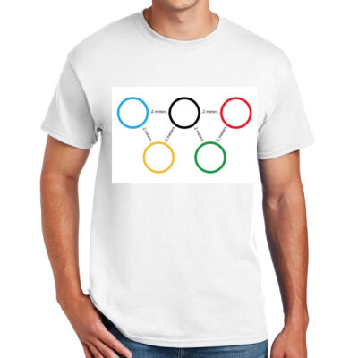 OLYMPIC RINGS COVID 19 - GILDAN 50POLYESTER/50COTTON Thumbnail