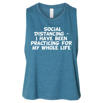 THE FASTER YOU RUNT THE  FASTER YOU'RE DONE - Women's Racerback Cropped Tank Thumbnail