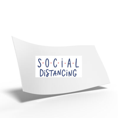 SOCIAL DISTANCING - DECAL 7.25IN BY 3.IN Thumbnail