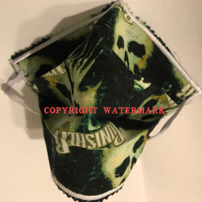 FACEMASK - NON-MEDICAL GRADE HOMEMADE 2-PLY - THE PUNISHER Thumbnail