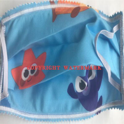 FACEMASK - NON-MEDICAL GRADE HOMEMADE MASK - BABY SHARK Thumbnail