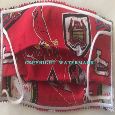 FACEMASK - NON-MEDICAL HOMEMADE MASK - STL CARDINALS VINTAGE (LIMITED STOCK) Thumbnail