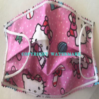 FACEMASK - NON-MEDICAL HOMEMADE MASK - 2-PLY CLOTH - HELLO KITTY Thumbnail