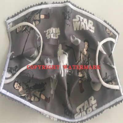 YOUTH FACE MASK - NON-MEDICAL HOMEMADE MASK - 2-PLY CLOTH - WASHABLE - REUSABLE - STAR WARS REY Thumbnail