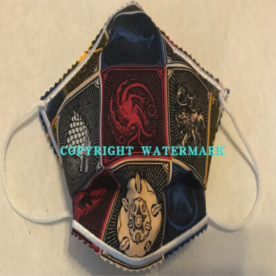 FACEMASK - NON-MEDICAL HOMEMADE MASK -2-PLY CLOTH - WASHABLE- GAME OF THRONES  (ULTRA RARE - LIMITED EDITION) Thumbnail