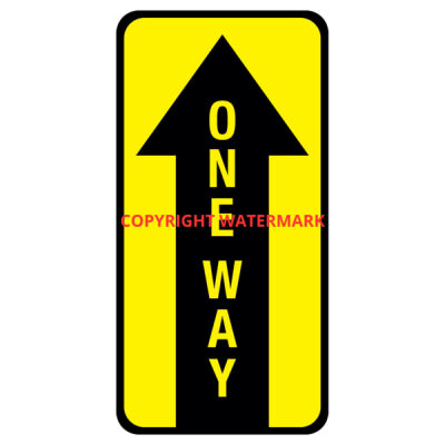 SIGNS ONE WAY FLOOR - 6" x 12" One Way Floor Graphic Thumbnail