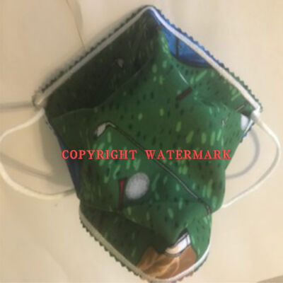 FACEMASK - NON-MEDICAL HOMEMADE MASK -2-PLY CLOTH - WASHABLE- GOLF BAGS AND CLUBS Thumbnail