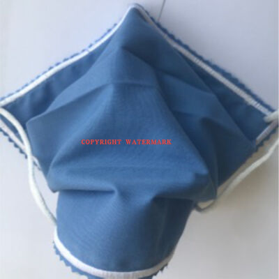 FACE MASK - NON-MEDICAL HOMEMADE MASK -2PLY-WASHABLE- BLUE Thumbnail