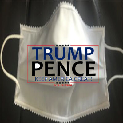 FACEMASK - NON-MEDICAL HOMEMADE MASK -2-PLY CLOTH - WASHABLE- CUSTOM Sublimation Trump Pence 2020 Thumbnail
