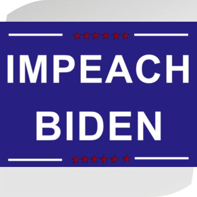 IMPEACH BIDEN STATIC WINDOW CLING CLEAR 26" WIDE BY 17" TALL Thumbnail