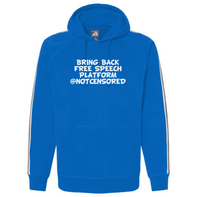 Bring Back Free Speech Platform- Sew N Stitches J. America Rival Fleece Hooded Sweatshirt 2 Thumbnail