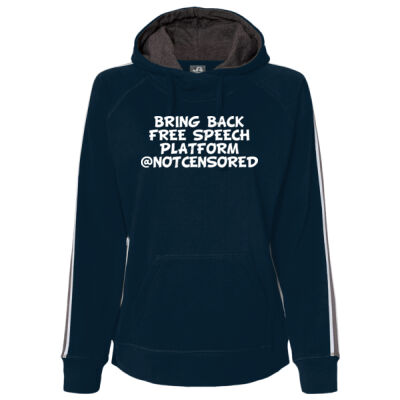 Bring Back Free Speech Platform - J. America Women's Rival Fleece Hooded Sweatshirt 2 Thumbnail