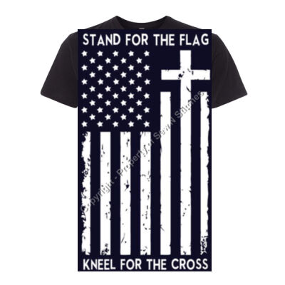 STAND FOR THE CROSS BUT KNEEL FOR THE CROSS - Sew N Stitches Sueded Short Sleeve Crew  2 Thumbnail