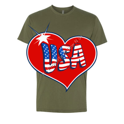 Heart USA - Next /Level Sueded Short Sleeve Crew  2 2 Thumbnail