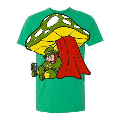 Leprechaun under a Mushroom - Next /Level Sueded Short Sleeve Crew  2 2 2 2 Thumbnail