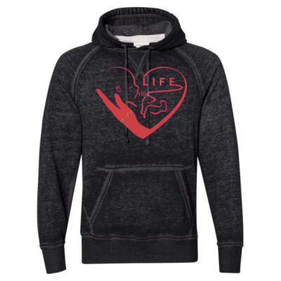 ProLife Baby in Hand and Heart -  J AMERICA Vintage Zen Fleece Hooded Sweatshirt 2 3 Thumbnail