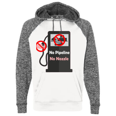 No Pipeline No Nozzle - J America Colorblocked Cosmic Fleece Hooded Sweatshirt  Thumbnail